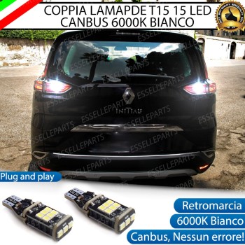 Luci Retromarcia a LED RENAULT ESPACE V 1200 LM T15 CANBUS
