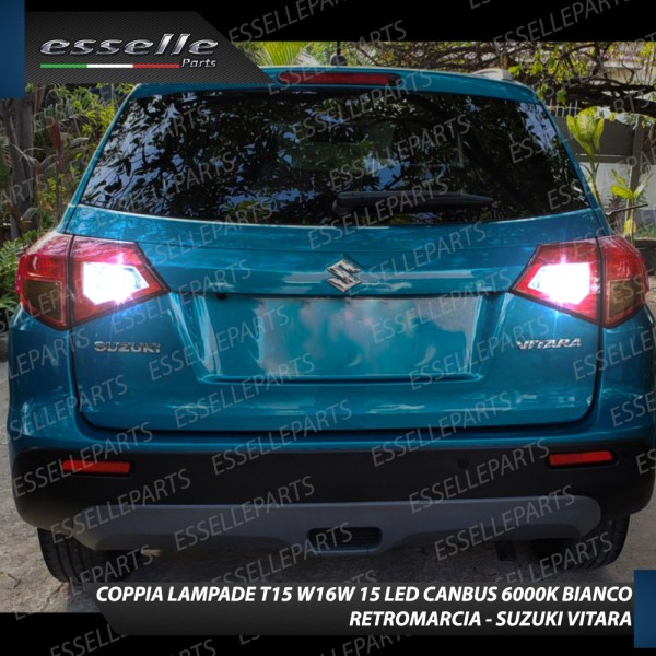 Coppia lampade T15 W16W 15 LED Retromarcia SUZUKI VITARA con fari Alogeni