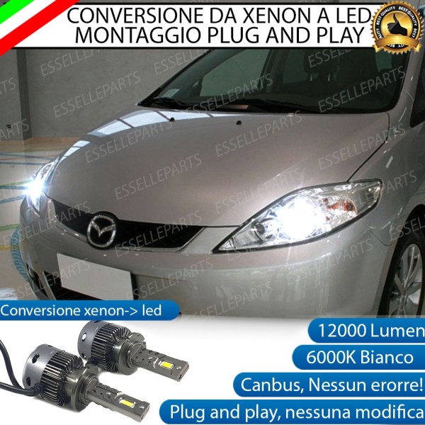 Coppia Lampade D2S Led Da Xenon a LED 12000 Lumen 6000K MAZDA 5 MK1