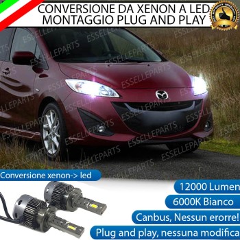 Coppia Lampade D2S Led Da Xenon a LED 12000 Lumen 6000K MAZDA 5 MK2