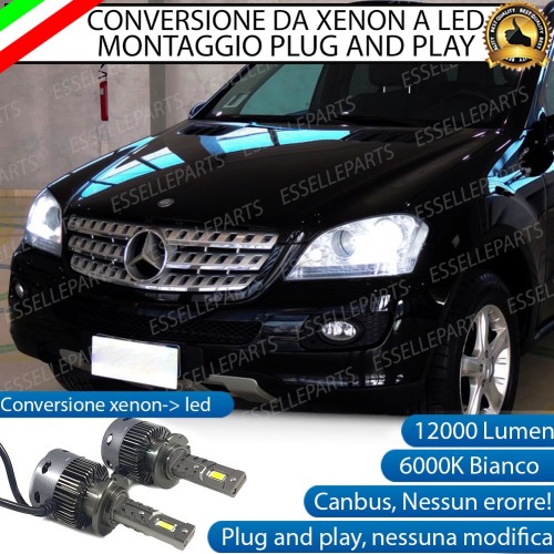 Conversione D2S Led Da Xenon a LED 12000 Lumen 6000K MERCEDES ML W164 DAL 2005 AL 2006
