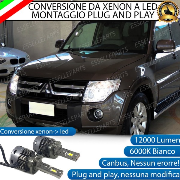 Conversione D2S Led Da Xenon a LED 12000 Lumen 6000K MITSUBISHI PAJERO MK4 FINO AL 03/2013