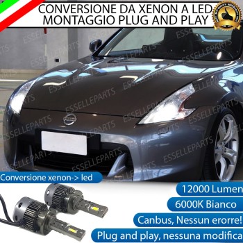 Coppia Lampade D2S Led Da Xenon a LED 12000 Lumen 6000K NISSAN 370Z