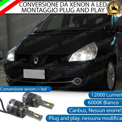 Conversione D2S Led Da Xenon a LED 12000 Lumen 6000K RENAULT ESPACE 4 DAL 2002 AL 2006