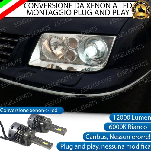 Conversione D2S Led Da Xenon a LED 12000 Lumen 6000K VW BORA DAL 2000 AL 2005
