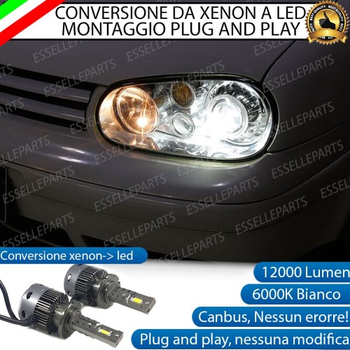Coppia Lampade D2S Led Da Xenon a LED 12000 Lumen 6000K VW GOLF IV