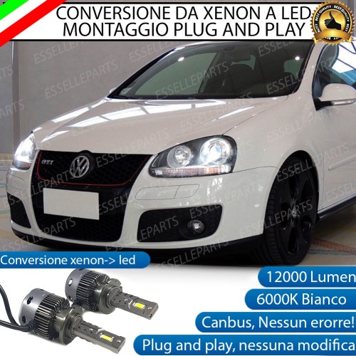 Conversione D2S Led Da Xenon a LED 12000 Lumen 6000K VW JETTA DAL 2005 AL 2010