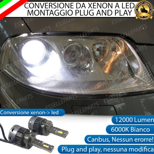 Coppia Lampade D2S Led Da Xenon a LED 12000 Lumen 6000K VW PASSAT B5