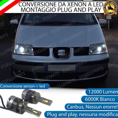 Conversione D2S Led Da Xenon a LED 12000 Lumen 6000K VW SHARAN DAL 1999 AL 2009