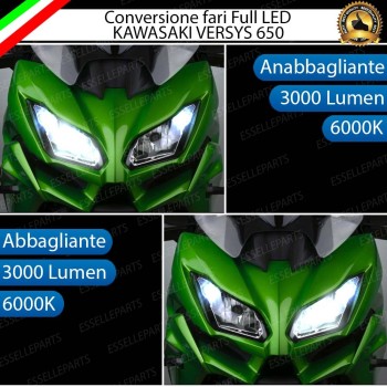 Conversione Fari Full LED per Kawasaki Versys 650 Grand Tourer ABS 6000 Lumen