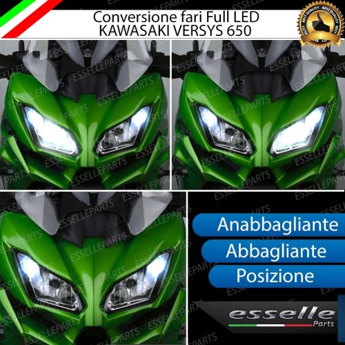 Conversione Fari Full LED 6000K bianco per KAWASAKI Versys 650 2015-2016 Grand Tourer ABS