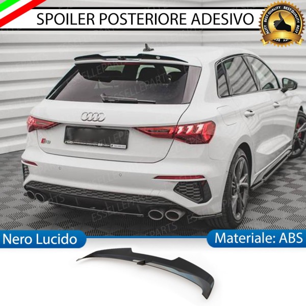 spoiler posteriore Audi A3 (8Y) S-LINE / Audi S3 (8Y) abs adesivo nero  lucido maxton design