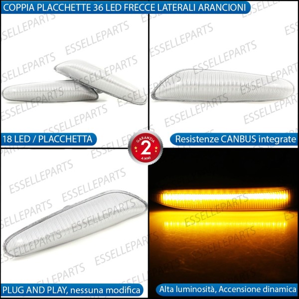 Placchette Dinamiche Laterali a 18 led per frecce specifiche per BMW X1 E84