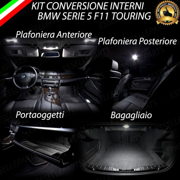 Kit LED interni Medium Pack 6000K Bianco Canbus Bmw Serie 5 F11 Touring