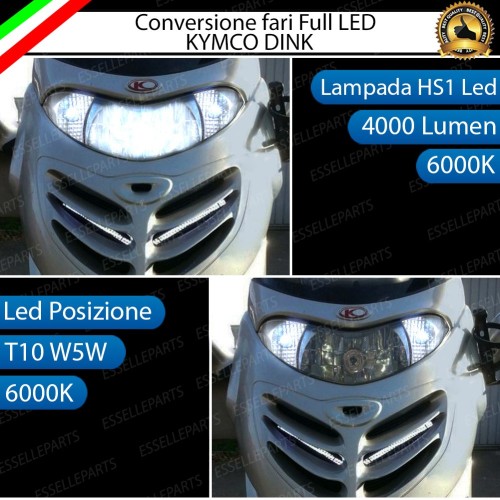 Conversione Fari Full LED ULTRA COMPATTA per KYMCO Dink 150 1999-2002 LX Eco