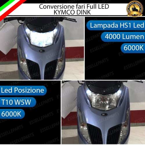 Conversione Fari Full LED ULTRA COMPATTA per KYMCO Dink 125 2007-2017 DD