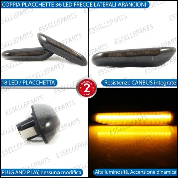 Placchette Dinamiche Laterali nere a 18 led per frecce specifiche per BMW X1 E84 Placchette Dinamiche Laterali nere a 18 led per frecce specifiche per BMW X1 E84