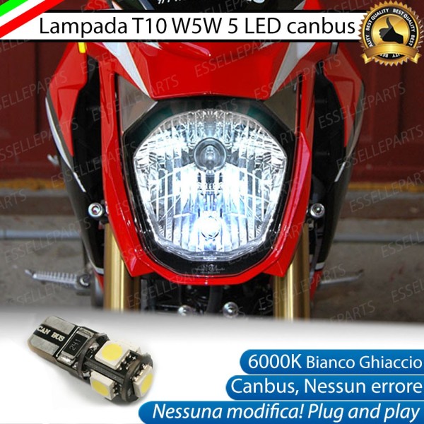 Luce posizione T10 5 LED Canbus Kawasaki Z 125 2019-2020