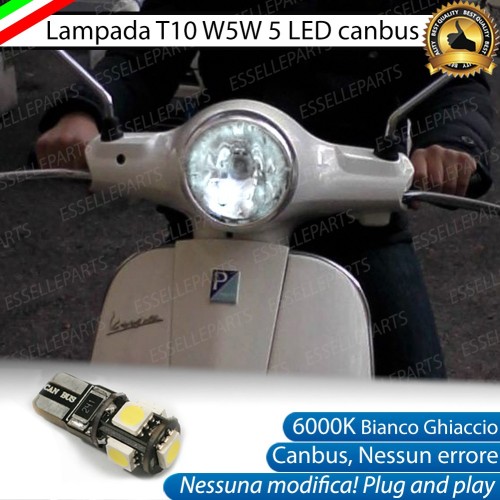 Luce posizione T10 5 LED Canbus per VESPA 150 LX 2005-2011
