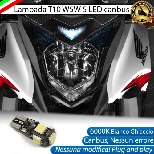 Lampada Singola di Posizione LED T10 W5W per HONDA CB 500 X 2015-2016 ABS Travel Edition