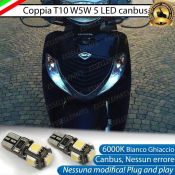 Luci posizione T10 5 LED Canbus Honda SH 150 2005-2008 i Luci posizione T10 5 LED Canbus Honda SH 150 2005-2008 i