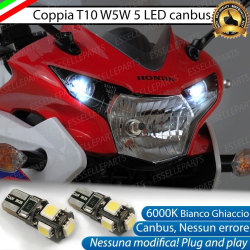 Luci posizione T10 5 LED Canbus Honda CBR 125 R 2007-2017