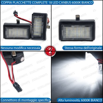 Placchette Luci targa 18 LED Canbus MERCEDES ML W164