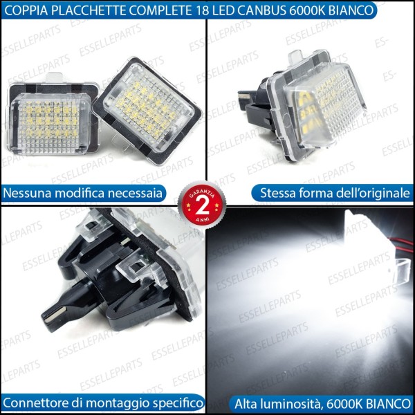 Placchette LED Targa da 18 LED Classe C W204 Restyling