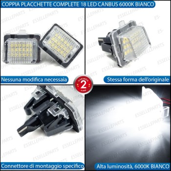 Placchette LED Targa da 18 LED Classe C W204 Restyling