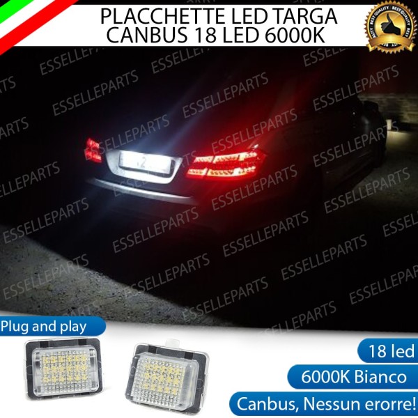 - PER MODELLI FINO AL 2012 - Placchette Luci targa 18 LED Canbus MERCEDES CLASSE E W212