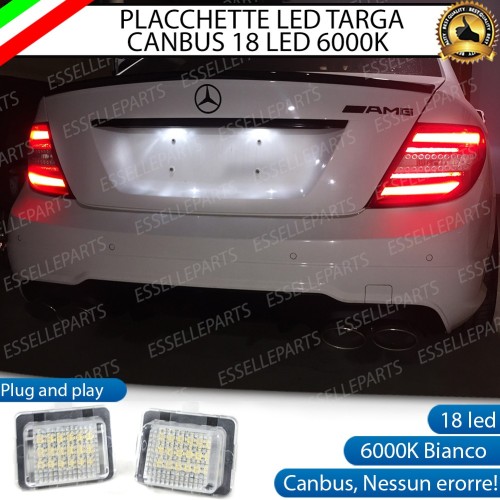 Placchette LED Targa Mercedes Classe C W204 Restyling 6000K