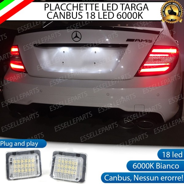 Placchette LED Targa Mercedes Classe C W204 Restyling 6000K