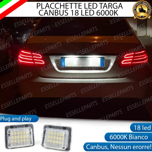 PER MODELLI DAL 2012 - Placchette Luci targa 18 LED Canbus MERCEDES CLASSE E W212