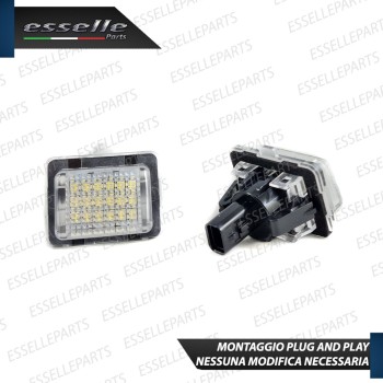 Luci Targa LED per MERCEDES Classe C W203 (00-07)  Placchette LED Complete  CANBUS Luce BIANCA Plug & Play