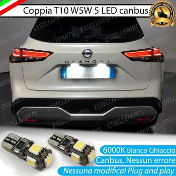 Luci Targa 5 LED Canbus 6000K per QASHQAI III J12