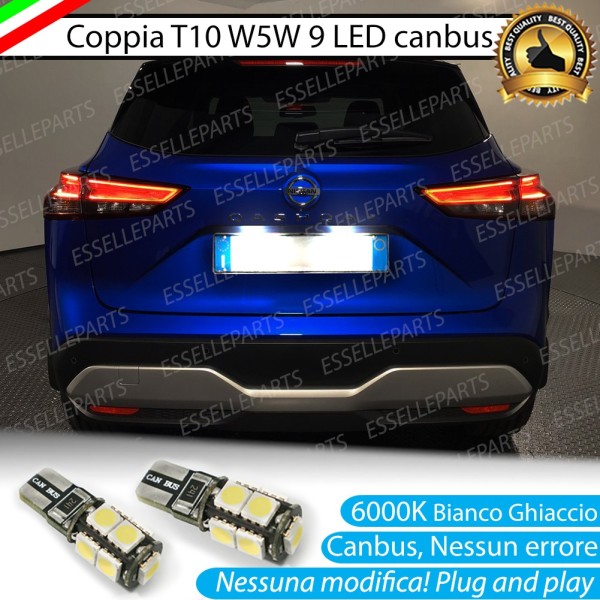 Luci Targa 9 LED Canbus 6000K per QASHQAI III J12