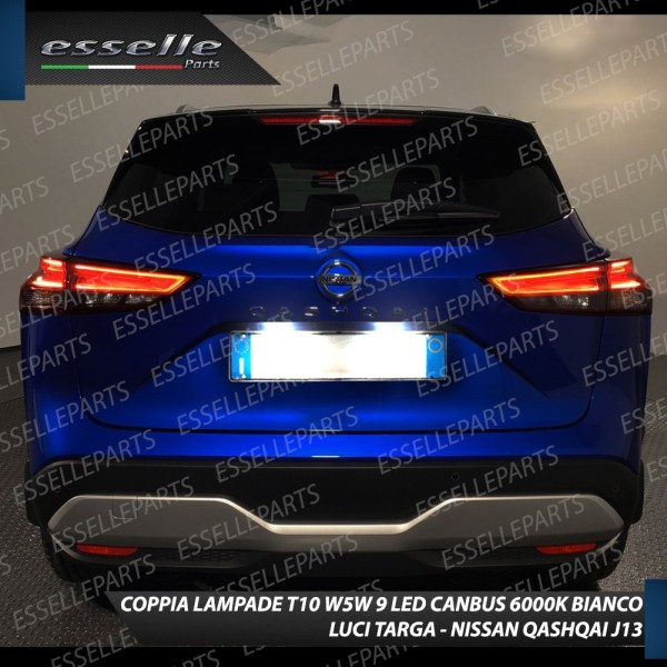 Luci Targa 9 LED Canbus 6000K per QASHQAI III J12