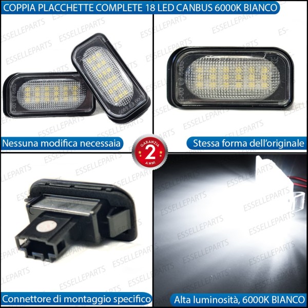 Placchette Luci targa 18 LED Canbus CHRYSLER CROSSFIRE
