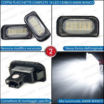 Placchette Luci targa 18 LED Canbus CHRYSLER CROSSFIRE Placchette Luci targa 18 LED Canbus CHRYSLER CROSSFIRE