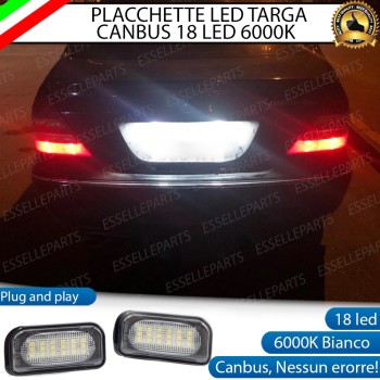 PER MODELLI BERLINA - Placchette Luci targa 18 LED Canbus MERCEDES CLASSE C W203