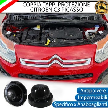 Cuffie Tappi Faro Maggiorati in Gomma per Citroen C3 Picasso