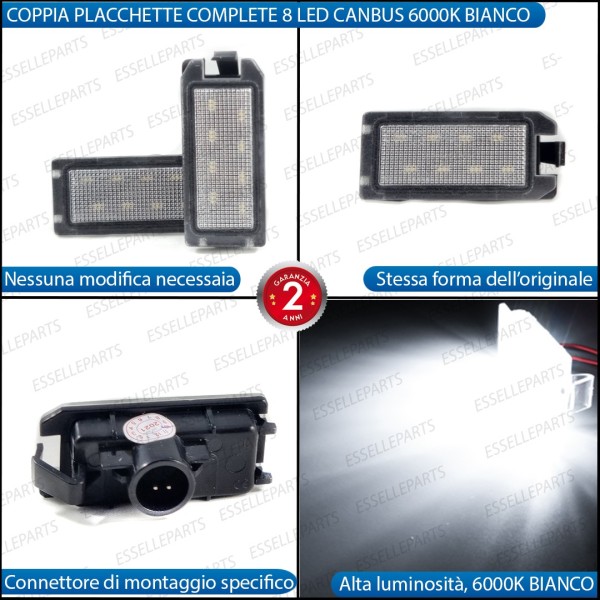 Placchette Luci targa LED Canbus  JEEP COMPASS