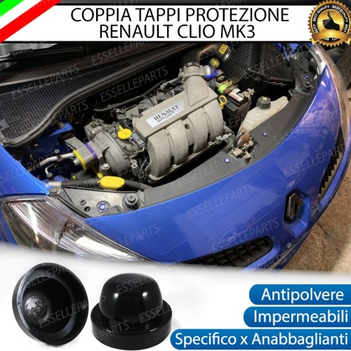 Cuffie Tappi Faro Maggiorati in Gomma per Renault Clio 3