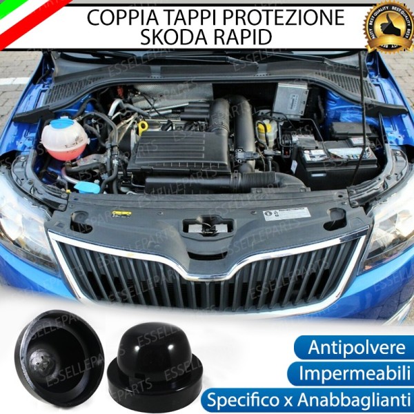 Cuffie Tappi Faro Maggiorati in Gomma per Skoda Rapid