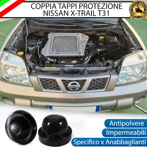 Cuffie Tappi Faro Maggiorati in Gomma per Nissan X Trail MK2