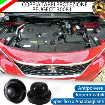 Cuffie Tappi Faro Maggiorati in Gomma per Peugeot 3008 MK2