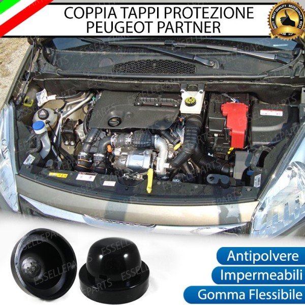 Tappi Coprifaro Anabbaglianti Maggiorati in Gomma per Peugeot Partner II