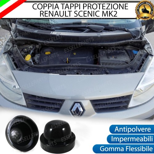 Tappi Coprifaro Anabbaglianti Maggiorati in Gomma per Renault Scenic 2