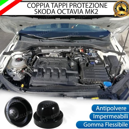 COPPIA TAPPI COPRIFARO PER XENON O LED Skoda Octavia 2 1Z