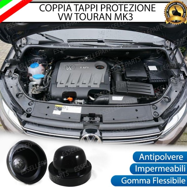 Tappi Coprifaro Anabbaglianti Maggiorati in Gomma per Volkswagen Touran (V3)